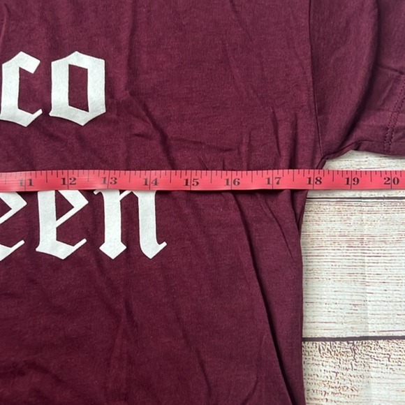Rock Rose Couture Taco Queen T-Shirt Small Burgundy Red Graphic Tee‎ Women's NWT - Picture 4 of 9